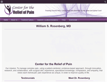 Tablet Screenshot of centerforthereliefofpain.org